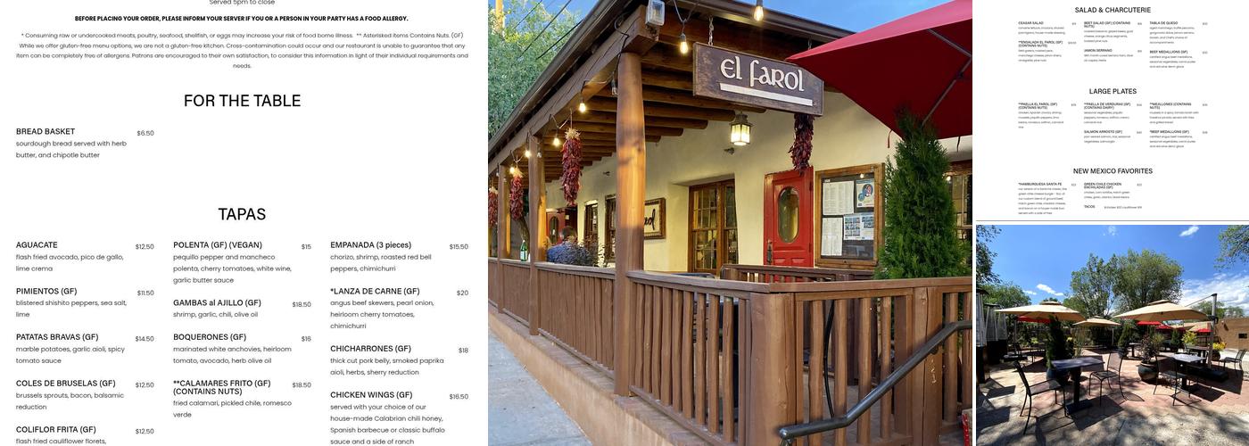 El Farol Restaurant Menu