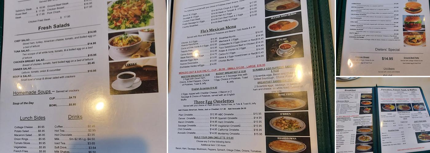 Flo's Coffee Shop Menu