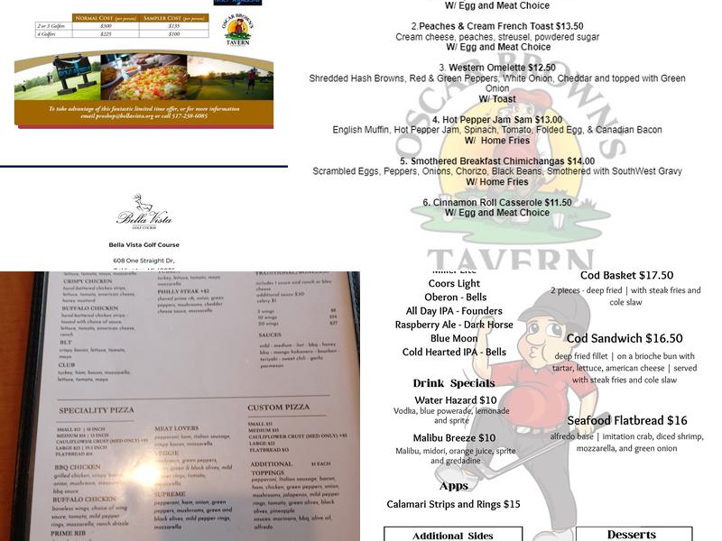 Oscar Brown's Tavern Menu