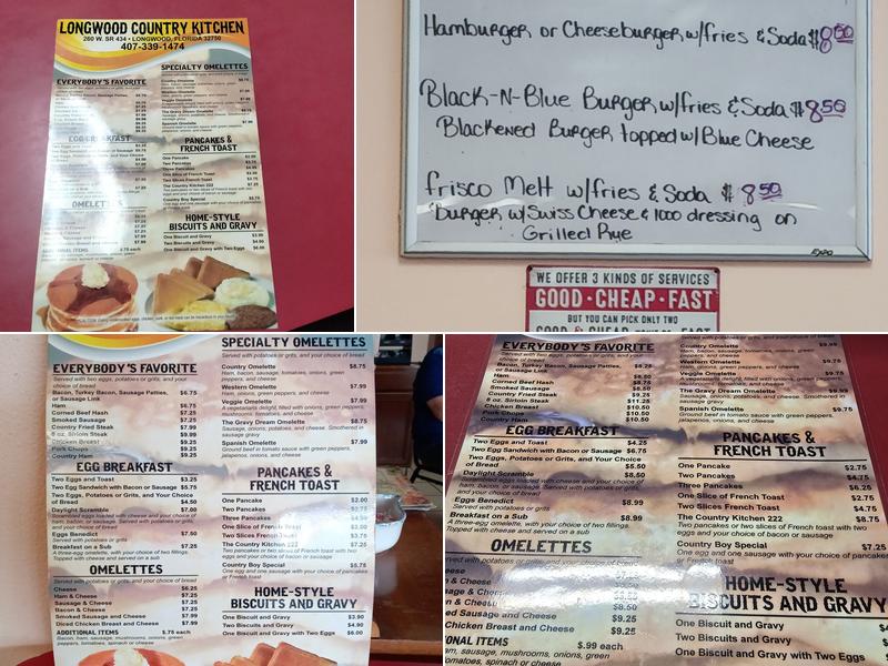 Country Kitchen Menu