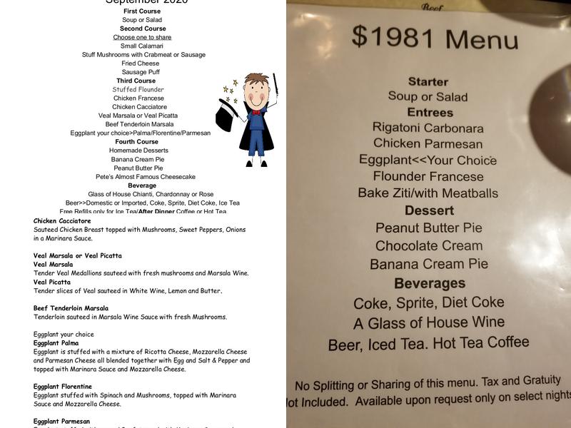 Palma Maria Pizzeria 24/7 Menu