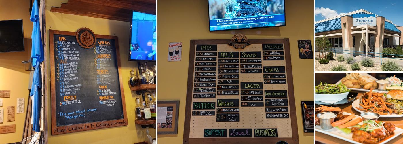 Pajarito Brewpub and Grill Menu