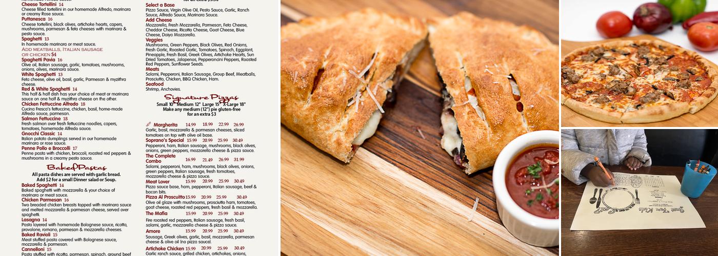 Sopranos Pizza & Pasta Menu