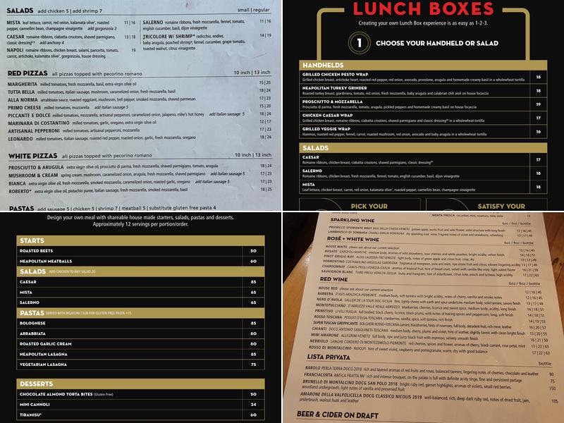 Tutta Bella Neapolitan Pizzeria - Wallingford Menu