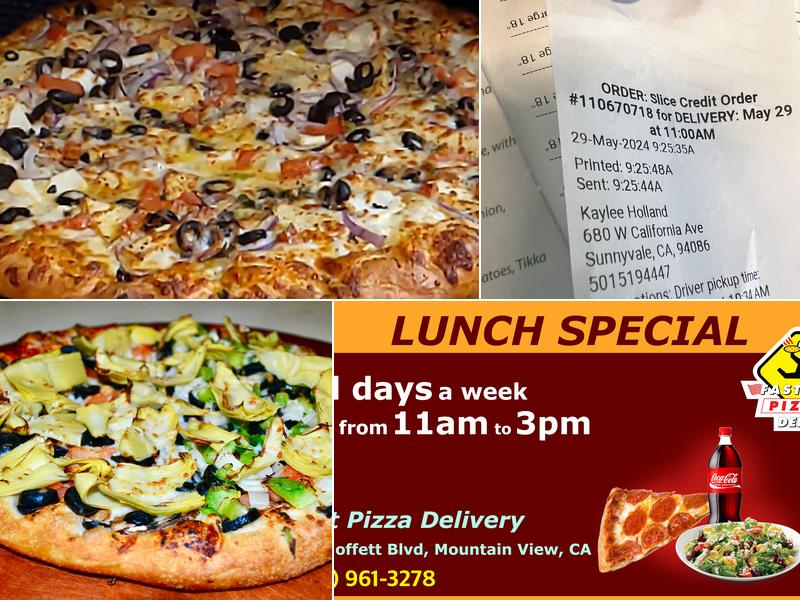 Fast Pizza Delivery Menu