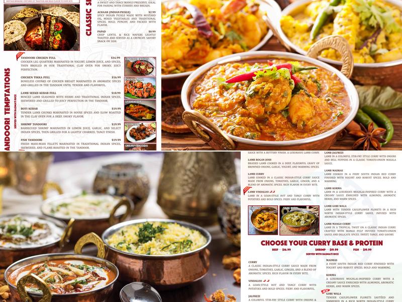 Taste of India Menu