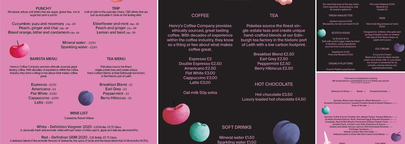 Café Party Menu
