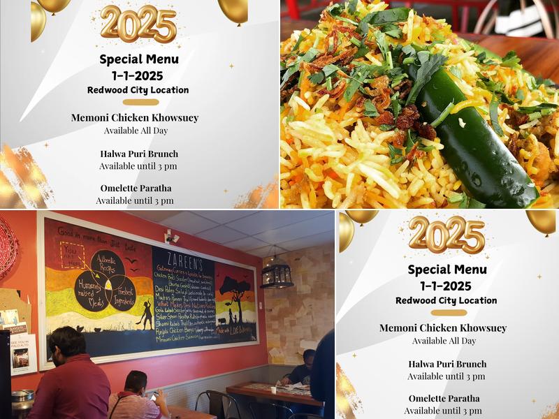 Zareen's Menu