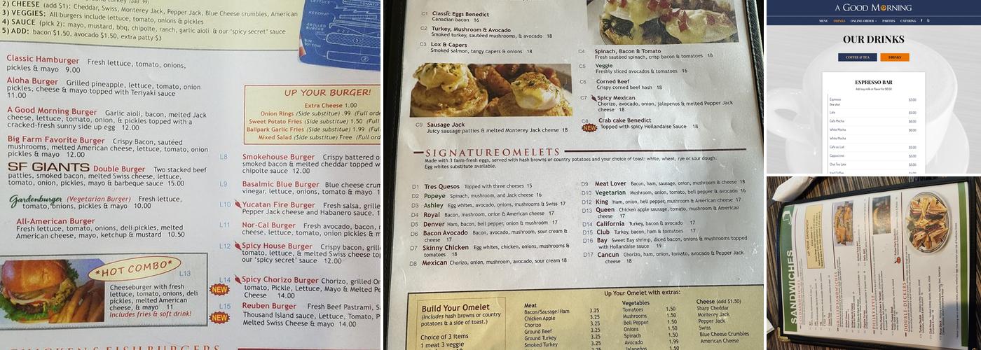 A Good Morning Menu