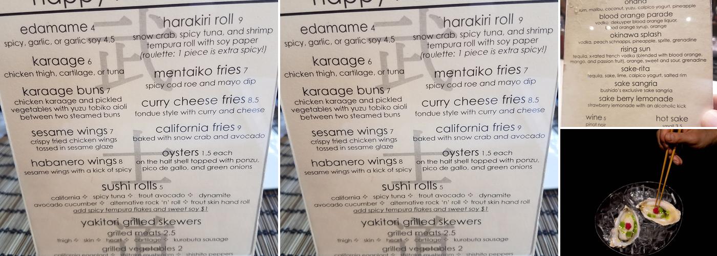 Bushido Menu