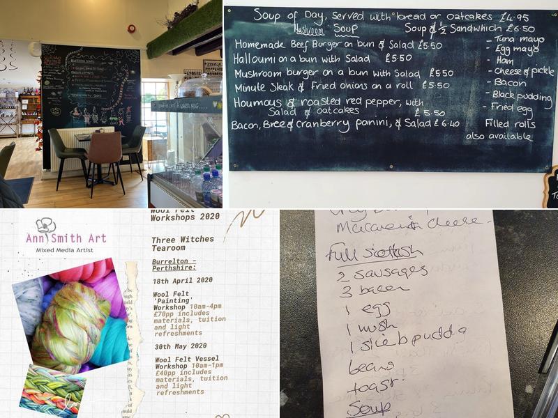 Three Witches Tearoom Menu