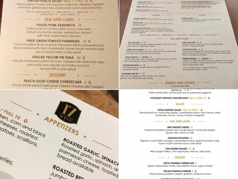 17 West Menu