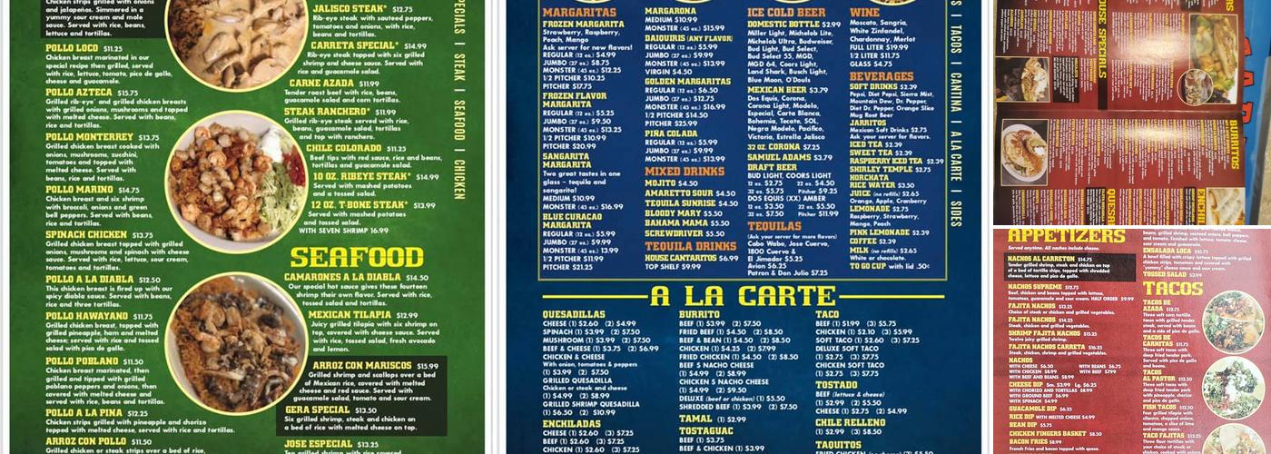 La Carreta Menu