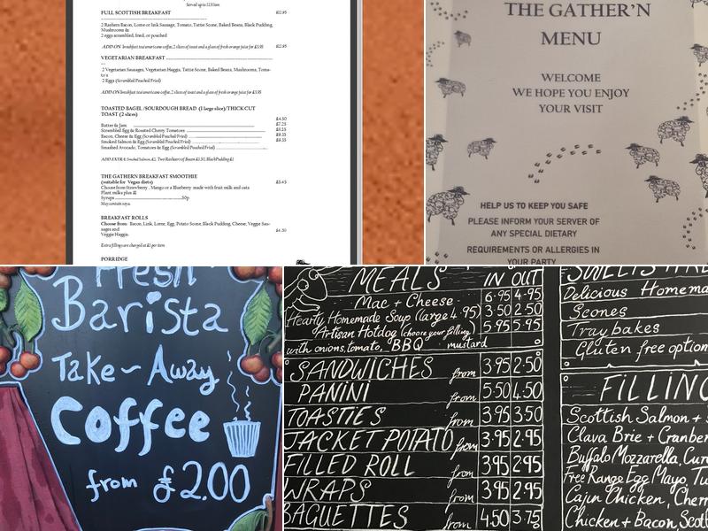 The Gather’n Café Menu
