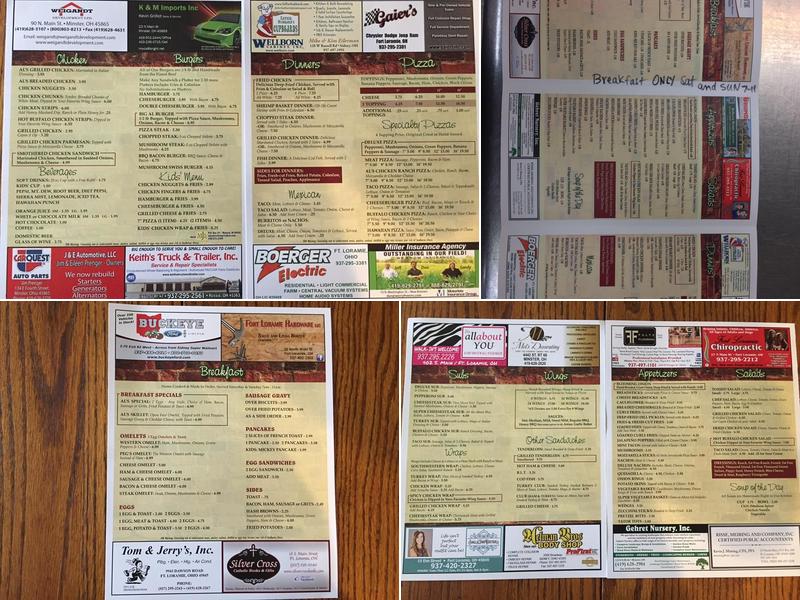 Al's Place Pizza Menu