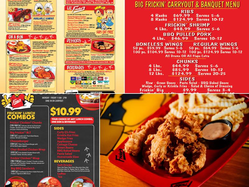 Fricker's Menu