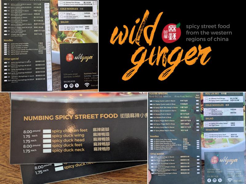 Wild Ginger Menu