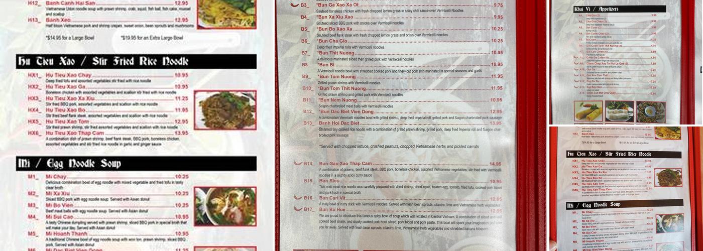 Saigon City Menu