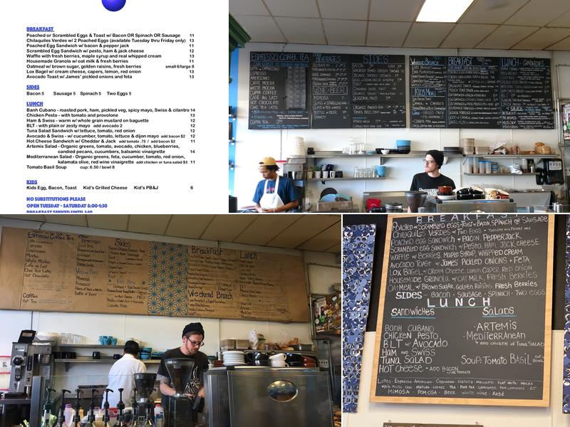 Blue Dot Cafe & Coffee Bar Menu
