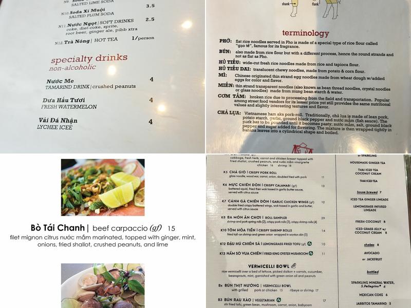 Sidestreet Pho Menu