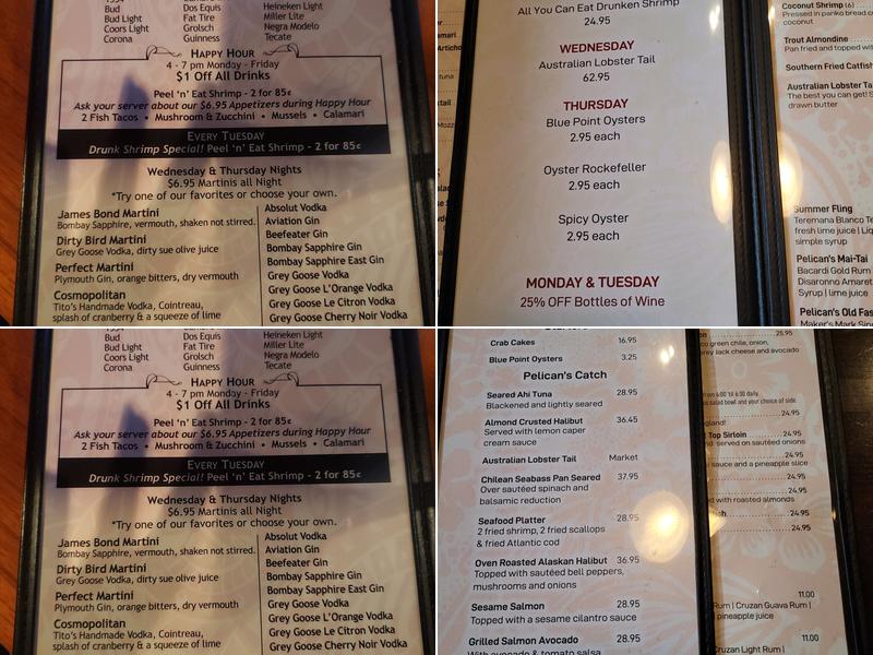 Pelican's West of Albuquerque Menu