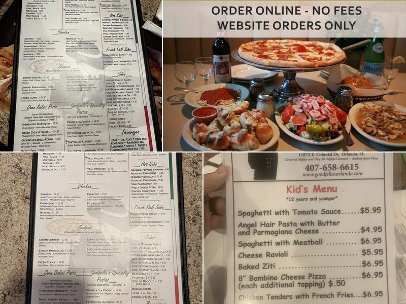 Goodfella's Pizzeria Menu