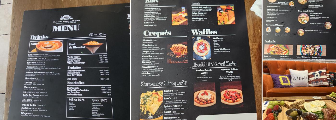 Baldwin Perk Caffè Menu