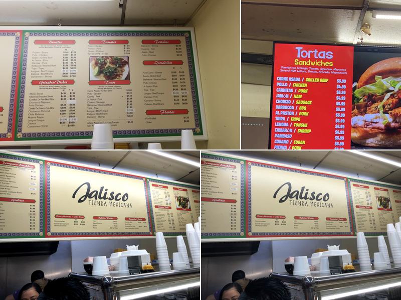 Jalisco Menu