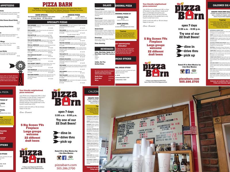 Pizza Barn Menu