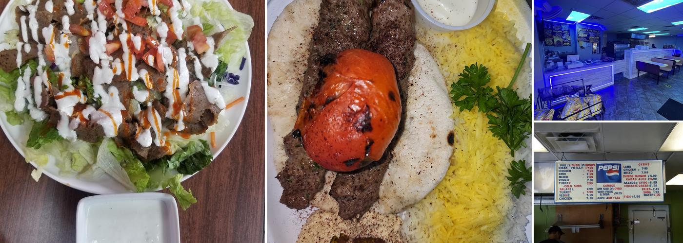 Alex's Gyro and cheesesteaks Menu