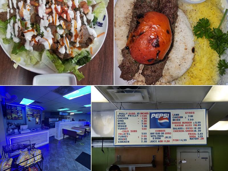 Alex's Gyro and cheesesteaks Menu