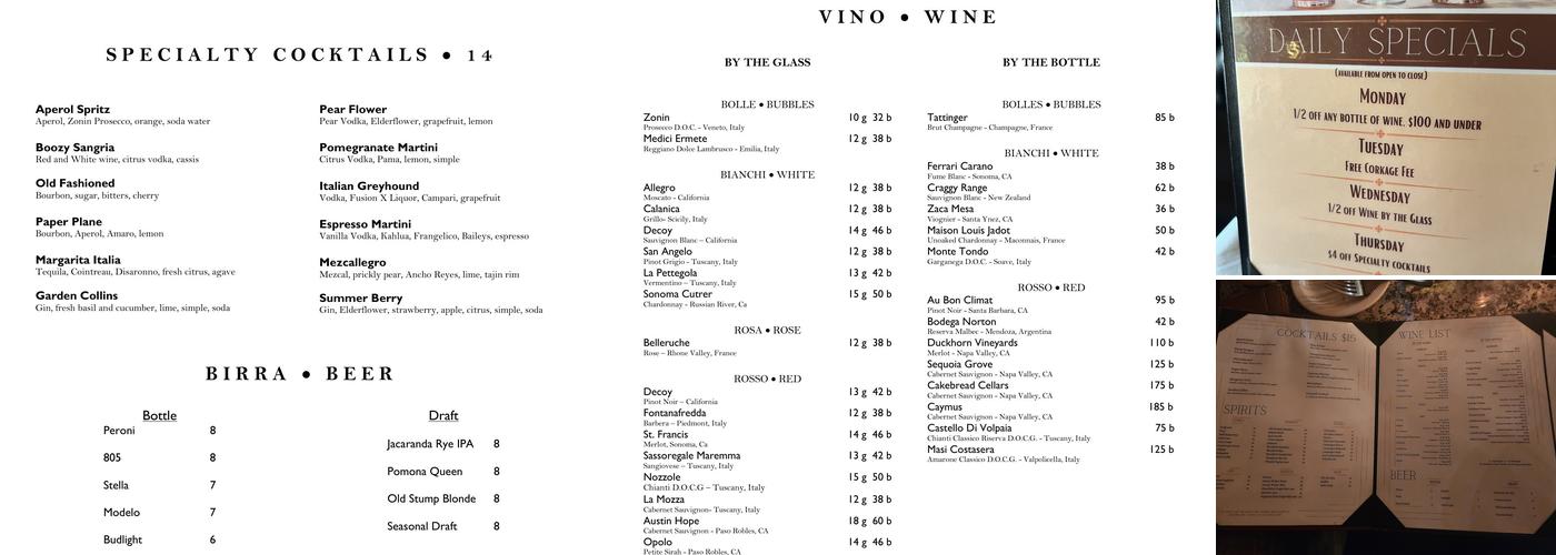 Allegro Menu