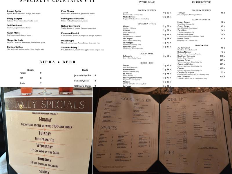 Allegro Menu