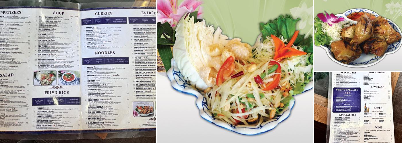 Lucky Elephant Thai Cuisine Menu