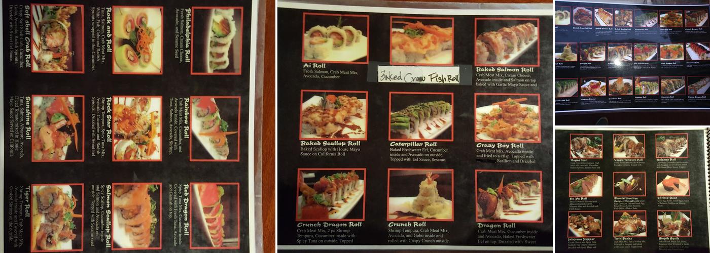 Sushi Shiro Menu