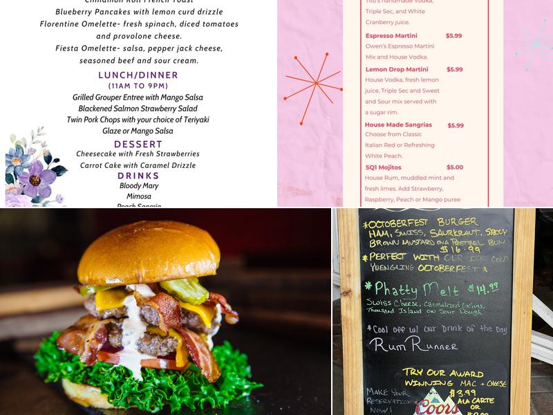 Square 1 Burgers & Bar Menu