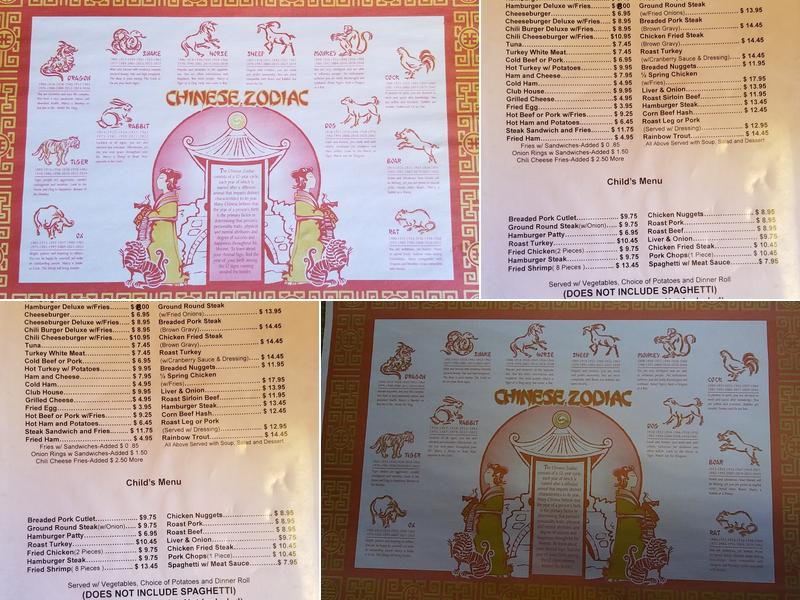Avalon Restaurant Menu