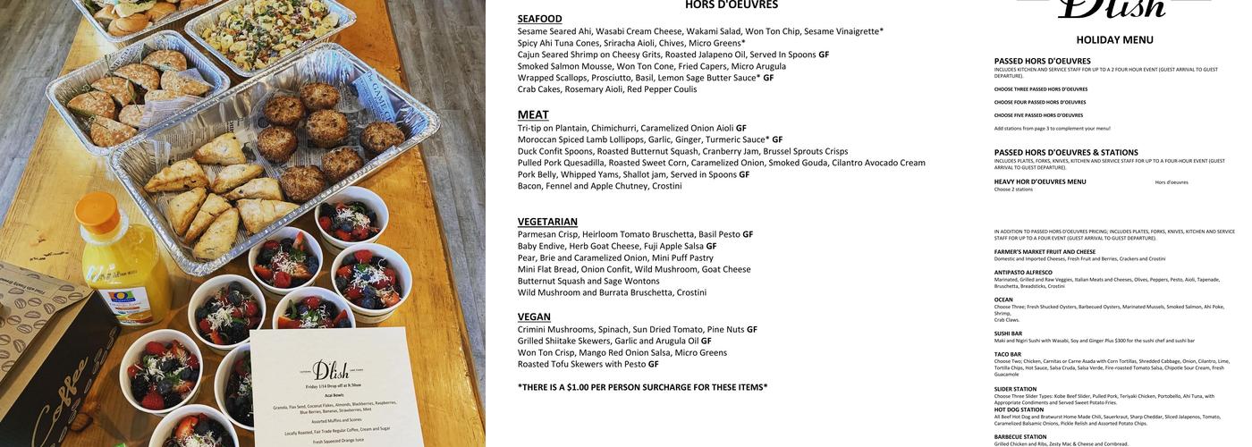 D'Lish Catering Co Menu