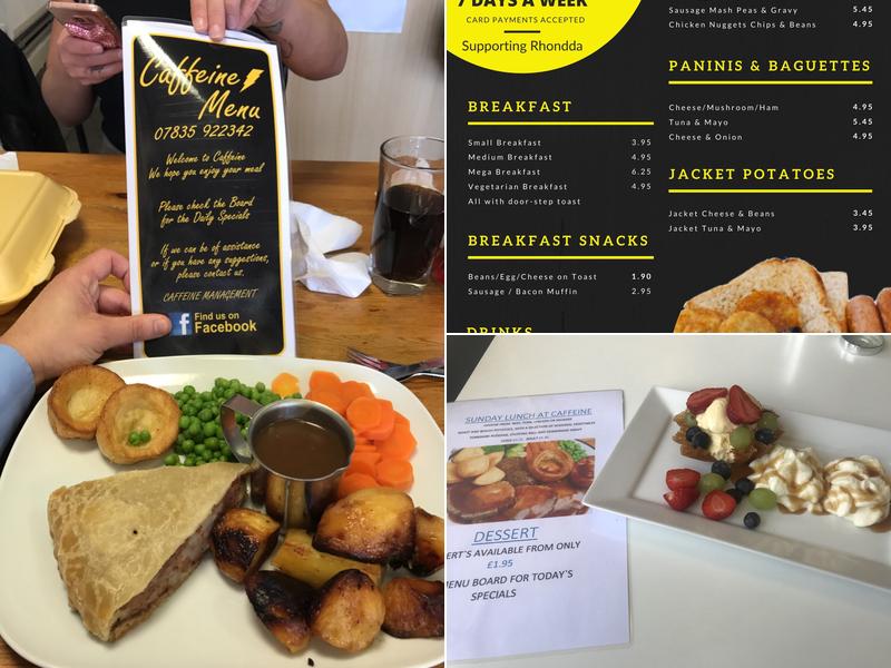 Caffeine Penygraig Menu