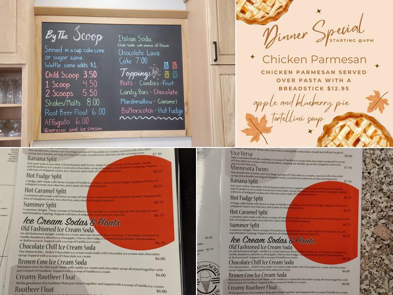 Minnesoda Fountain Menu