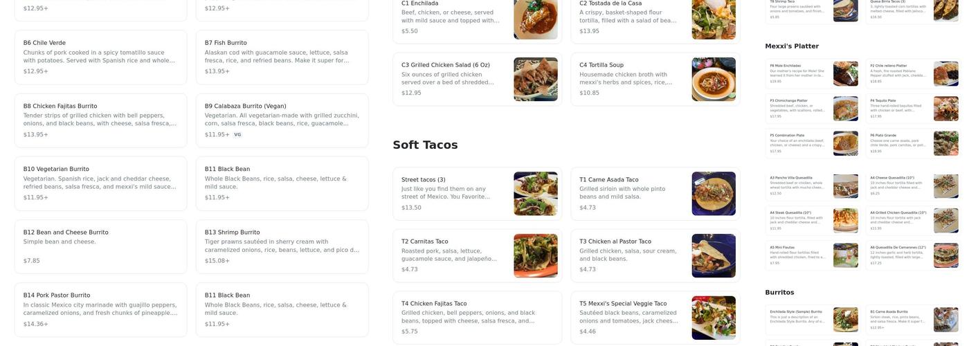 Mexxi's - San Ramon Menu