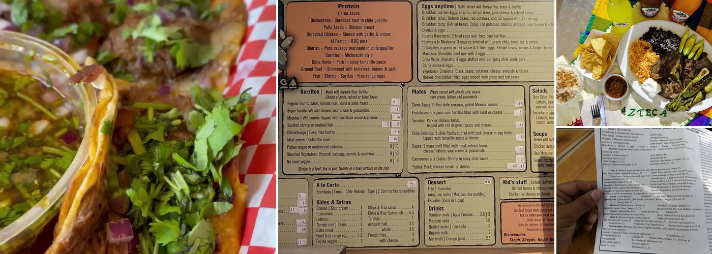 Taqueria Azteca Menu