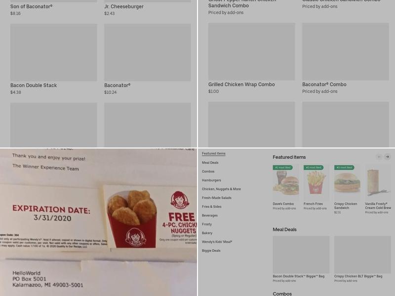 Wendy's Menu