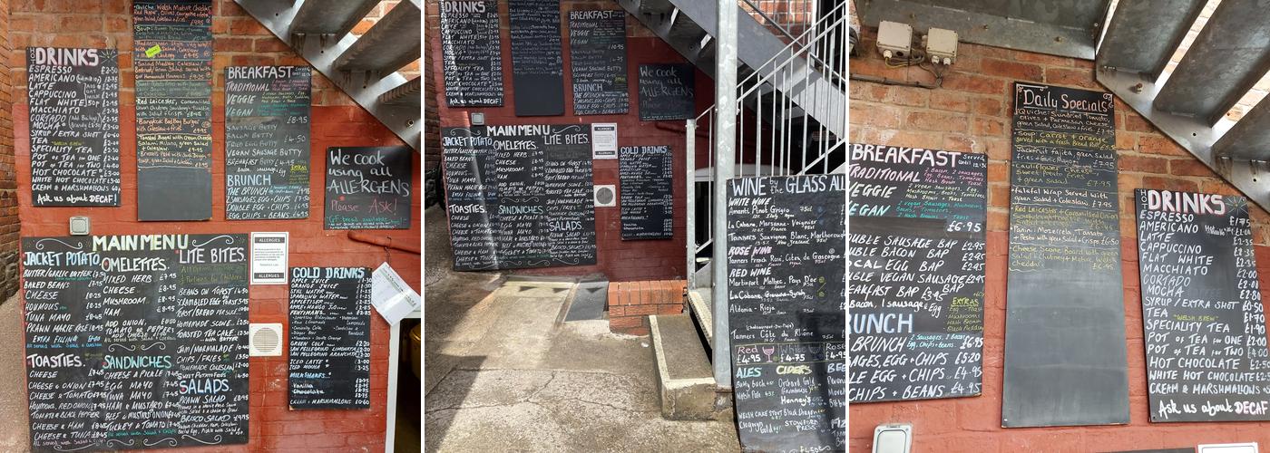 Cafe Glitz @ brisco Menu