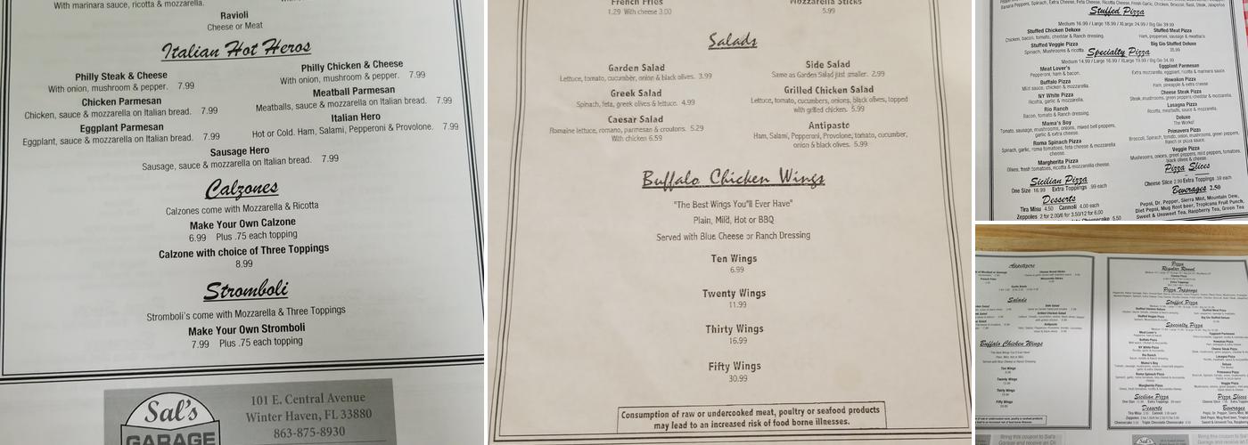 Giovanni's New York Pizza Menu