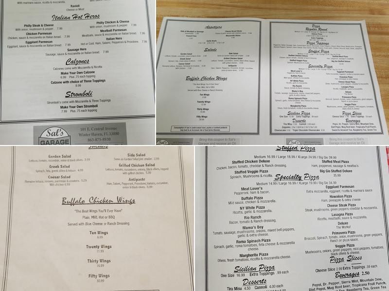 Giovanni's New York Pizza Menu