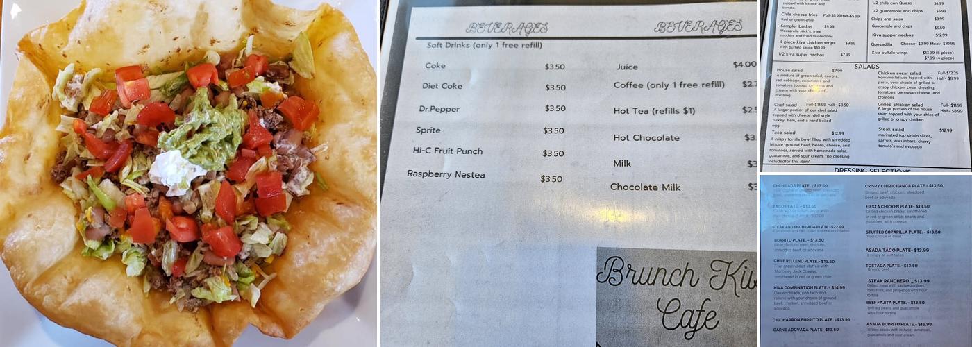 Brunch Kiva Cafe Menu