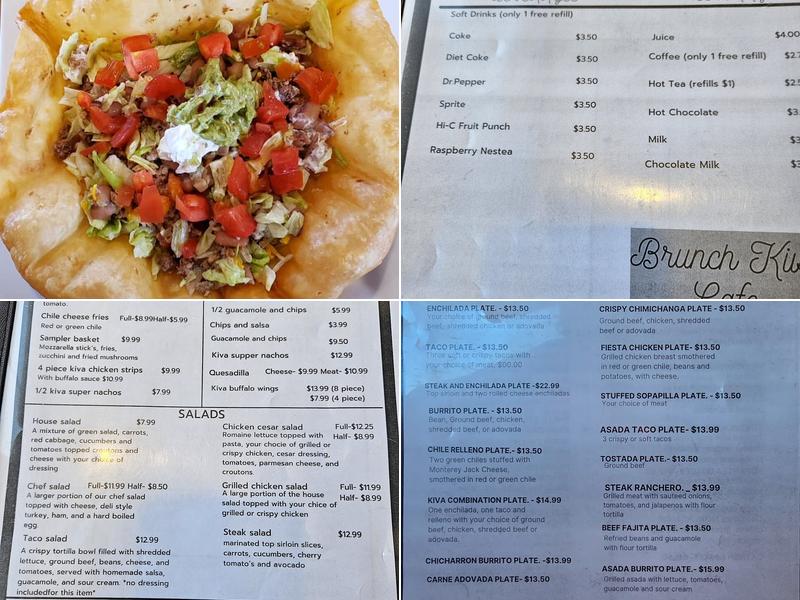 Brunch Kiva Cafe Menu