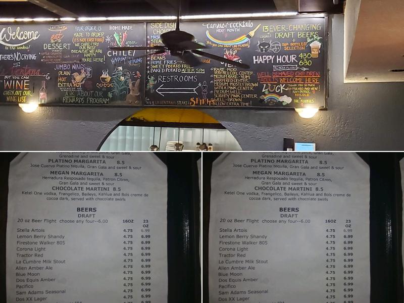 La Ventana Steak House Menu