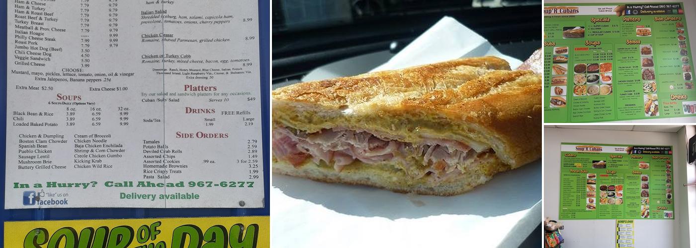 Soup'r Cubans Sandwich Shop Menu